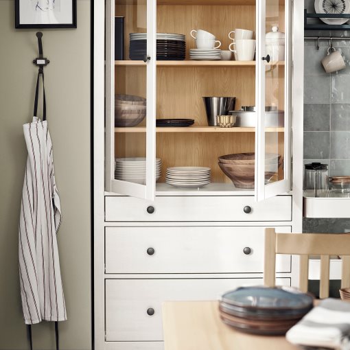 HEMNES, витрина с 3 чекмеджета, 504.135.07