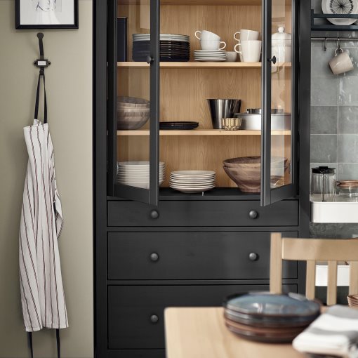 HEMNES, витрина с 3 чекмеджета, 504.522.97