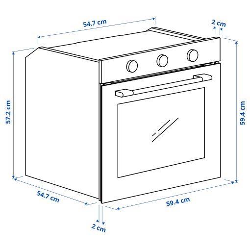 SPJUTBO, фурна горещ въздух + пиролитична ф-я, IKEA 300, 506.002.50