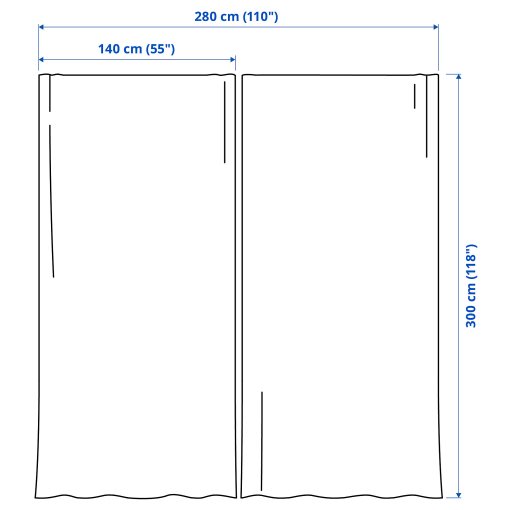 LENDA, завеси с държач, к-т 2 бр., 506.149.40