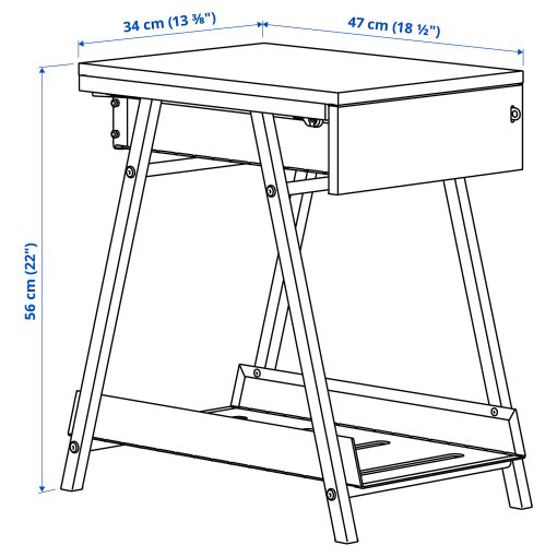 TROTTEN/FLINTAN, комбинация - бюро с шкафове и въртящ се стол, 594.249.45