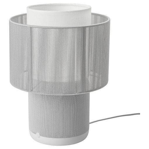 SYMFONISK, лампа с Wi-Fi тонколона, текстилен абажур, 594.309.27