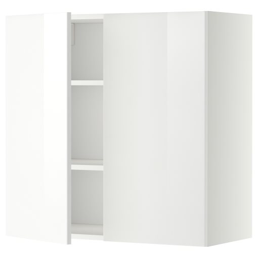 METOD, стенен шкаф с рафтове/2 вратички, 594.589.21