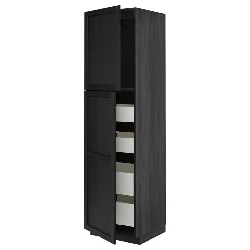 METOD/MAXIMERA, висок шкаф с 2 врати/4 чекмеджета, 594.595.67