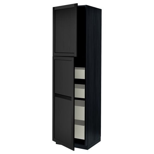 METOD/MAXIMERA, висок шкаф с 2 врати/4 чекмеджета, 594.595.67