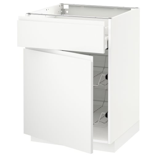 METOD/MAXIMERA, долен шкаф с телена кошницаица/чекм/врата, 594.671.00