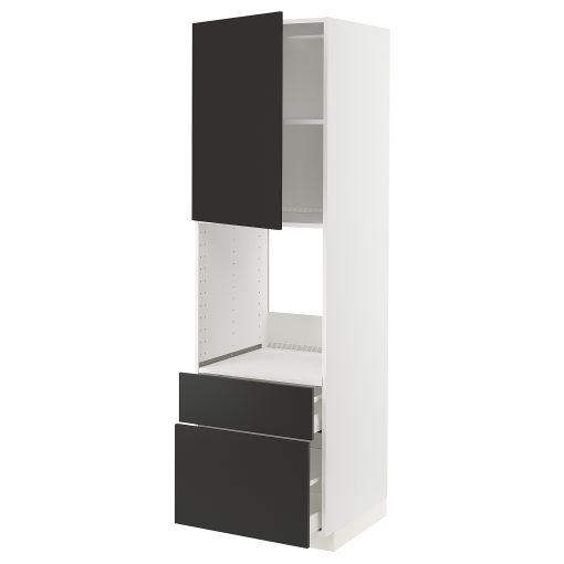 METOD/MAXIMERA, висок шкаф за фурна с врата/2 чела + 1 средно и 1 високо чекм., 594.979.89