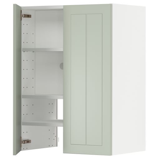 METOD, стенен шкаф за вгр. аспиратор с рафт/врата, 595.045.41
