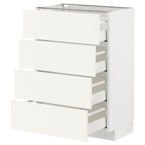 METOD/MAXIMERA, долен шкаф с 4 чела/4 чекмеджета, 595.071.96