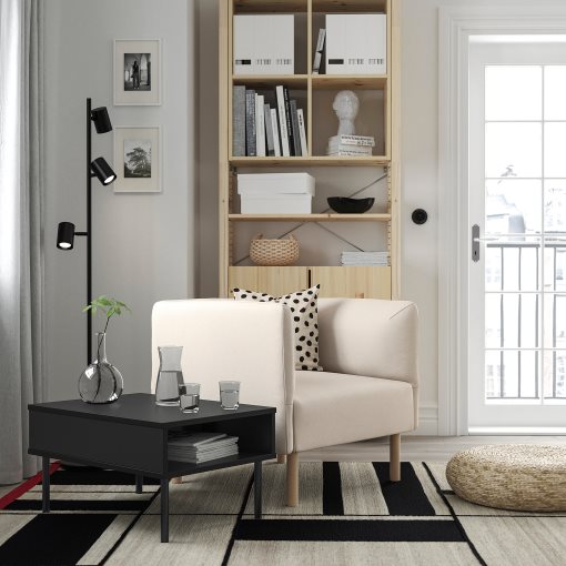 LILLEHEM, кресло с помощна масичка, 595.697.40