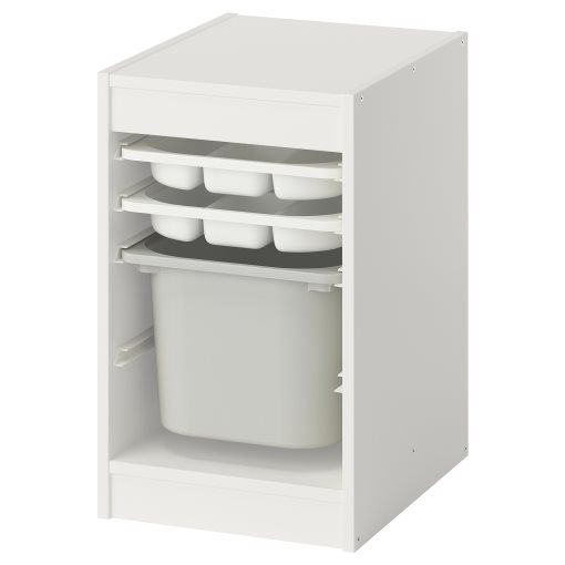 TROFAST, комб. за съхран. с кутия/поставки, 595.732.28