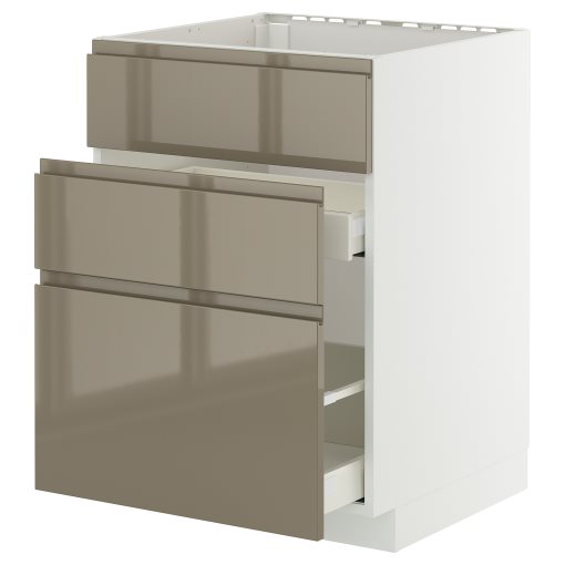 METOD/MAXIMERA, долен шкаф за мивка + 3 чела/2 чекм., 595.774.34