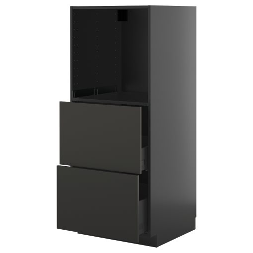 METOD/KNIVSHULT, висок шкаф за фурна с 2 чекмеджета, 595.898.42