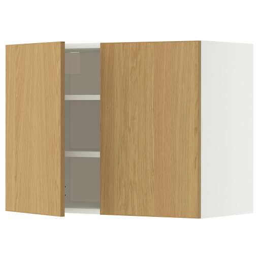 METOD, стенен шкаф с рафтове/2 вратички, 596.010.33