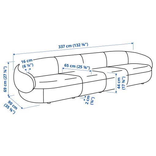 LILLESÄTER, 5-местен диван, 596.142.95