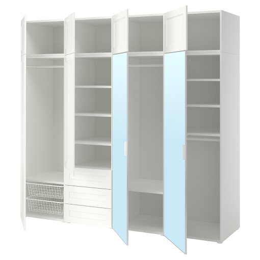 PLATSA, гардероб с 8 врати + 3 чекмеджета, 240x57x221 см, 596.153.65
