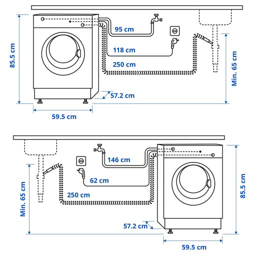 UDDARP, перална машина, IKEA 300, 7 кг, 605.237.65