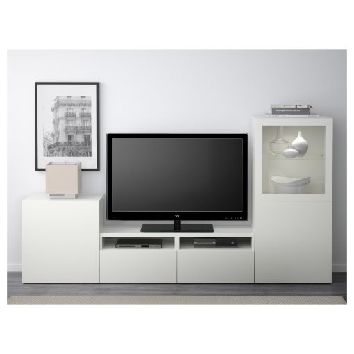 BESTÅ, TV секция със стъклени врати, 691.901.68