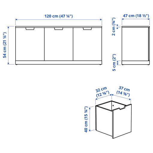 NORDLI, скрин с 3 чекмеджета, 692.765.67