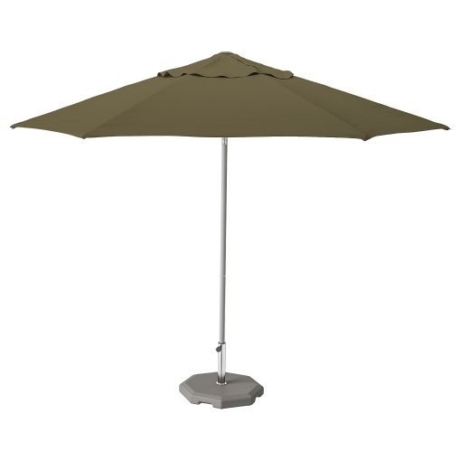 KUGGO/LINDOJA, чадър с основа, 300 см, 694.135.88