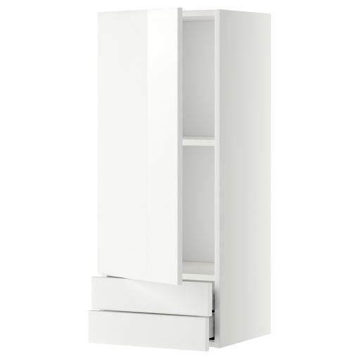 METOD/MAXIMERA, стенен шкаф с врата/2 чекмеджета, 694.556.63