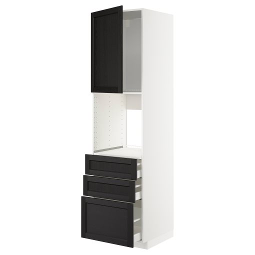 METOD/MAXIMERA, висок шкаф за фурнаа с врата/3 чекм, 694.651.53