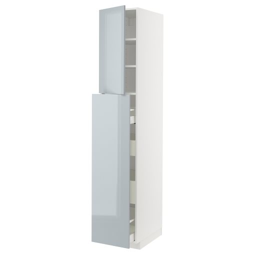 METOD/MAXIMERA, Висок шкаф, с изтегляща функция, 1 врата/4 чекм/2 рафт, 694.792.30