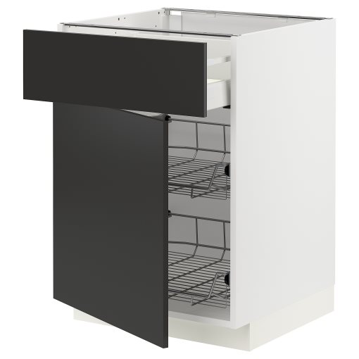 METOD/MAXIMERA, долен шкаф с тел. кошница/чекм./врата, 694.976.20