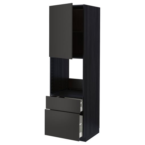 METOD/MAXIMERA, висок шкаф за фурна с врата/2 чела + 1 средно и 1 високо чекм., 694.990.30