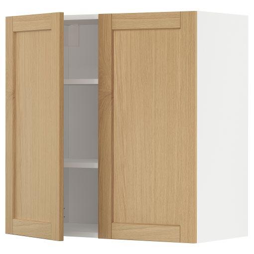 METOD, стенен шкаф с рафтове/2 вратички, 695.093.45