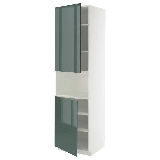 METOD, висок шкаф за микровълнова с 2 врати/рафт, 695.859.28