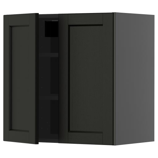 METOD, стенен шкаф с рафтове/2 вратички, 695.871.78