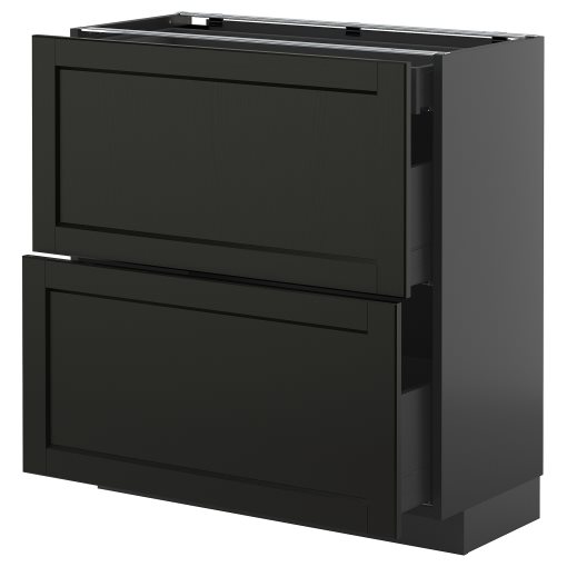 METOD/KNIVSHULT, долен шкаф с 2 чела/3 чекмеджета, 695.894.36