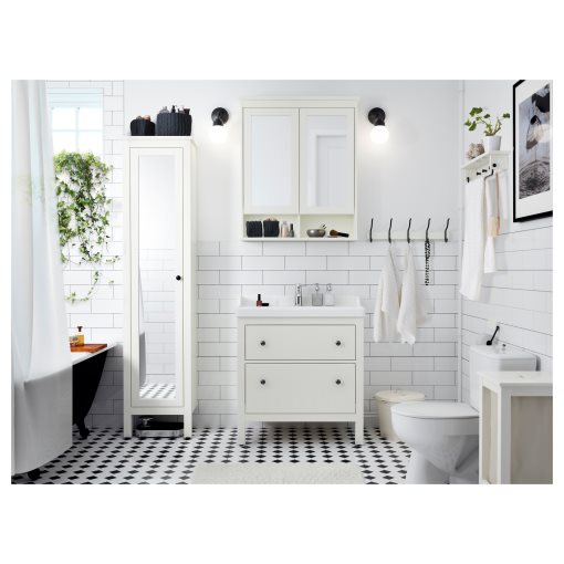 HEMNES, огледало шкаф 49x31x200см, бяло, 702.176.85