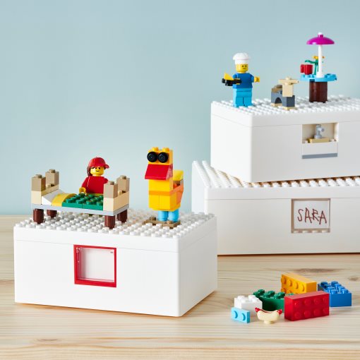 BYGGLEK, LEGO® кутия с капак, 3 бр., 703.721.86