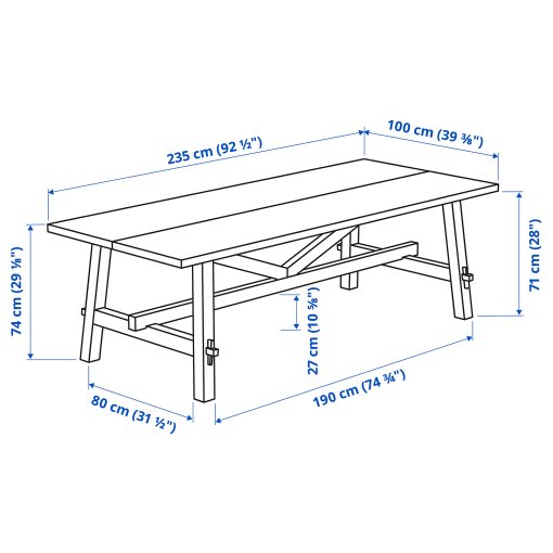 SKOGSTA, маса за трапезария, 704.192.64