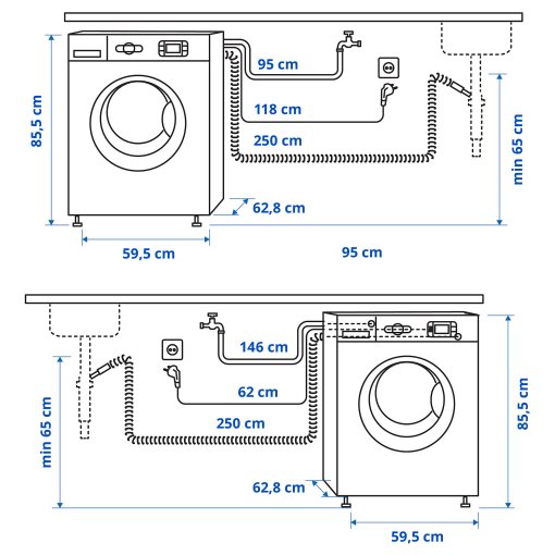 UDDARP, перална машина, IKEA 500, 8 кг, 705.254.67