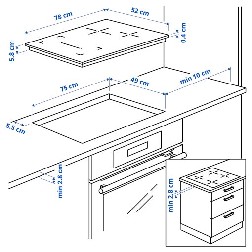 ROGESTAD, индукционен готварски плот, IKEA 500, 705.595.13