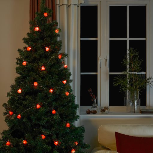 STRÅLA, LED гирлянда с 15 лампички, работи на батерии, 705.627.04