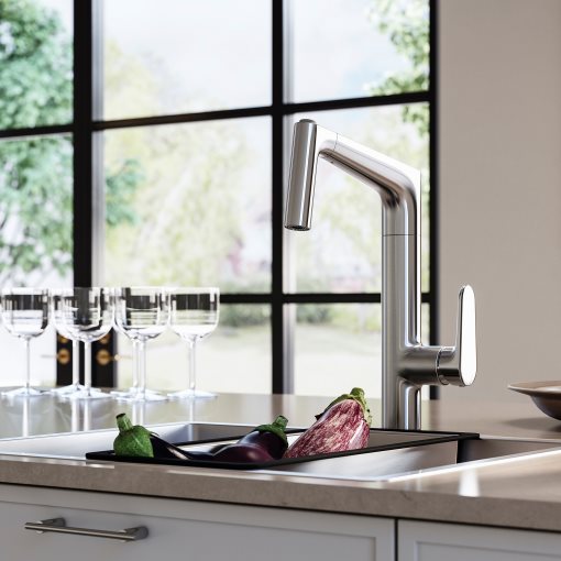 MAJSJÖN, изтеглящ се кухненски смеситил със струйник, 706.019.13