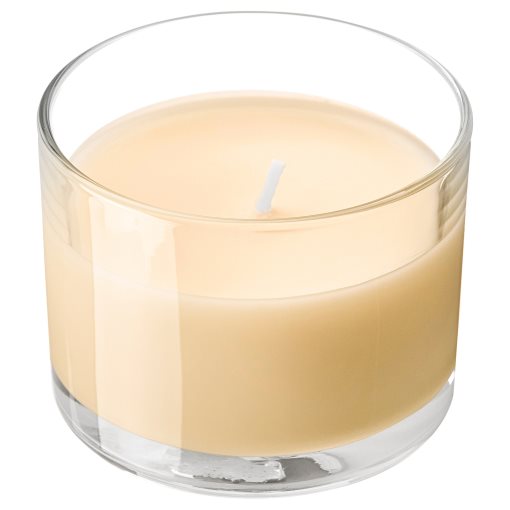 LOTSFÅGEL, ароматна свещ в стъклена чашка, Праскова, 20 ч., 706.084.48
