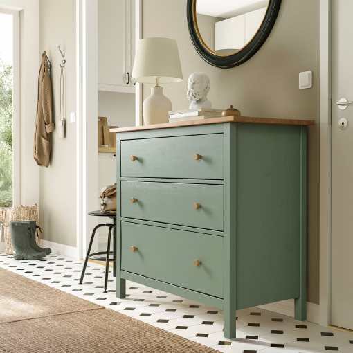 HEMNES, скрин с 3 чекмеджета, 706.107.38