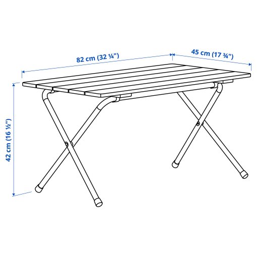 SOLUPPGÅNG, сгъваема маса, 82 см, 706.212.99