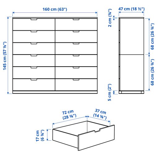 NORDLI, скрин с 12 чекмеджета, 792.394.90