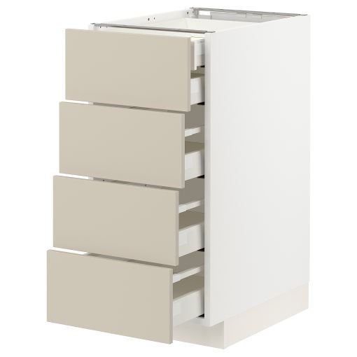 METOD/MAXIMERA, долен шкаф с 4 чела/2 ниски + 3 средни чекмеджета, 794.265.90