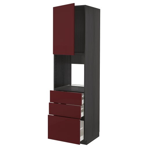 METOD/MAXIMERA, висок шкаф за фурнаа с врата/3 чекм, 794.632.38