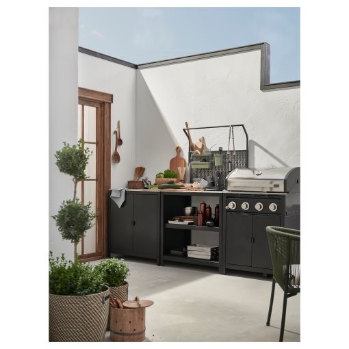 GRILLSKÄR, кухненски остров със заден панел, на открито, 794.952.44