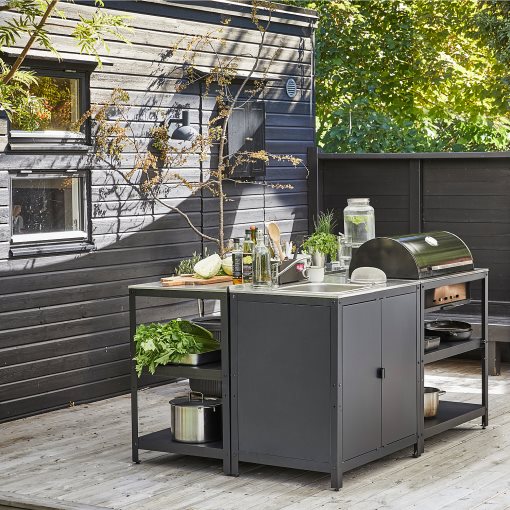 GRILLSKÄR, външна кухненска мивка + барбекю, дървени въглища, 794.968.80