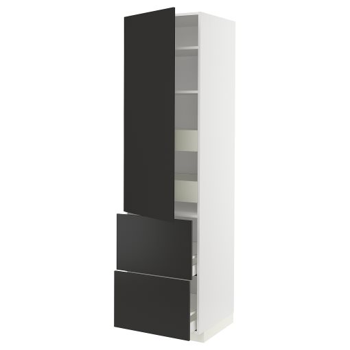 METOD/MAXIMERA, висок шкаф+рафтове, 4 чекм., врата, 2 чела, 794.985.44