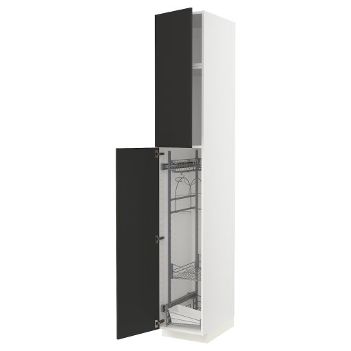 METOD, висок шкаф с отдел. за почиств. аксесоари, 794.991.43